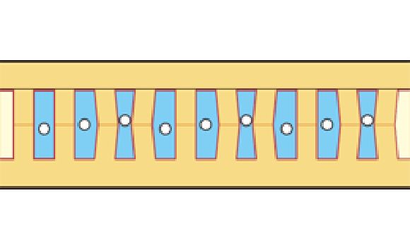 噴頭結(jié)構(gòu)圖（墨水通道面）